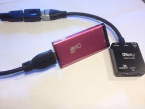 Android Mini PC with HDMI-VGA convertor and stereo analogue out